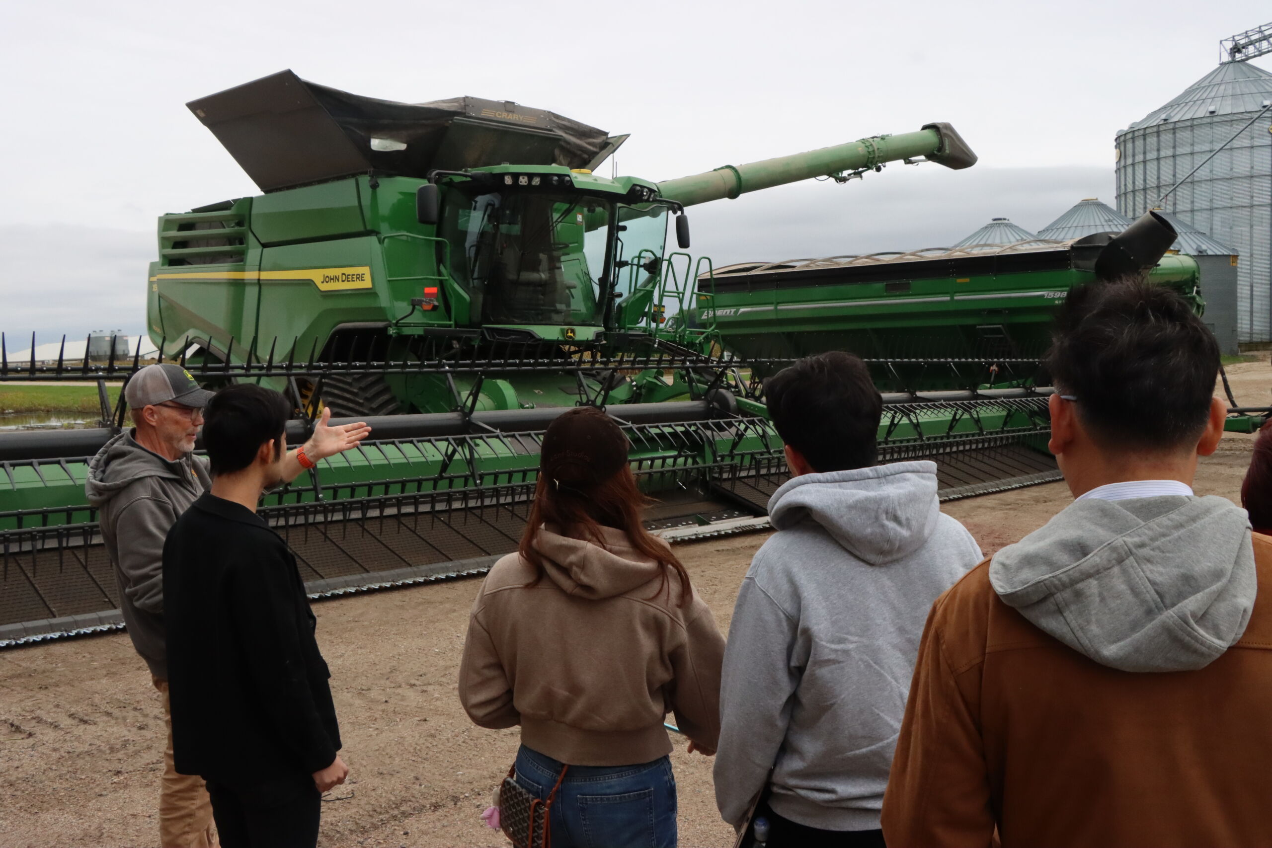 Patrick O'leary hosted an Northern Soy Marketing (NSM) trade group at his farm in September.